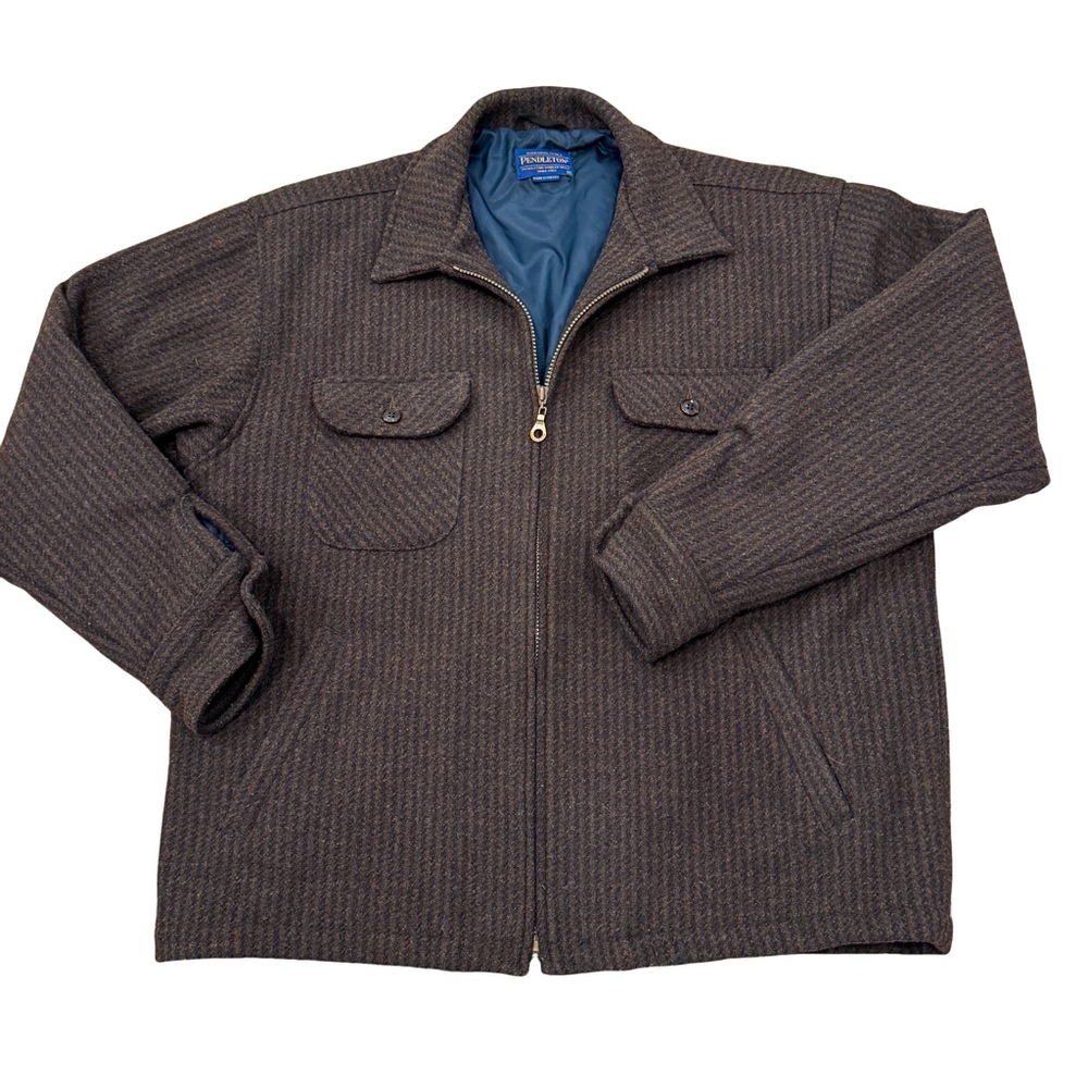 Pendleton Wool Field Coat Zip-Front Insulated Out… - image 1